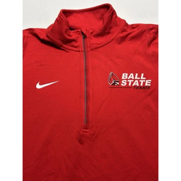 Ball State Cardinals Tennis Nike Pullover Women's XS Element 1/2 Zip Dri Fit - Picture 4 of 12